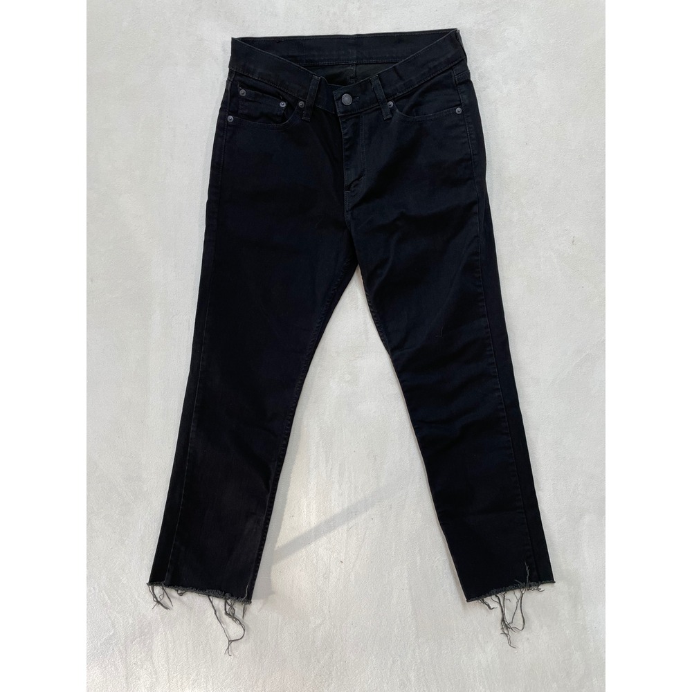 Levi's Jeans Mens 30 Black 511 Slim Fit Raw Cut Hem Casual Denim Streetwear